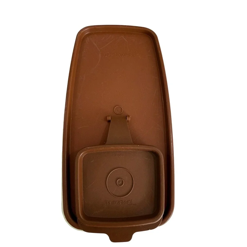Tupperware Super Cereal Storer 1588 10x8.5x4.5 Sheer Brown  Vintage